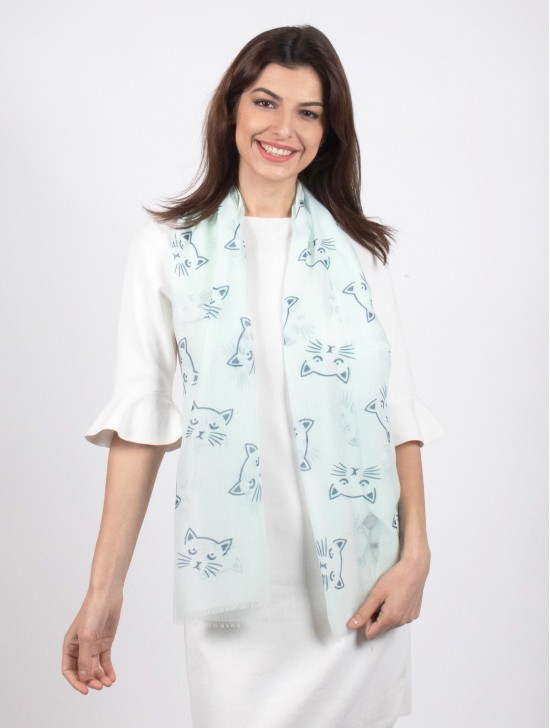 Cat Design Fashion Scarf
